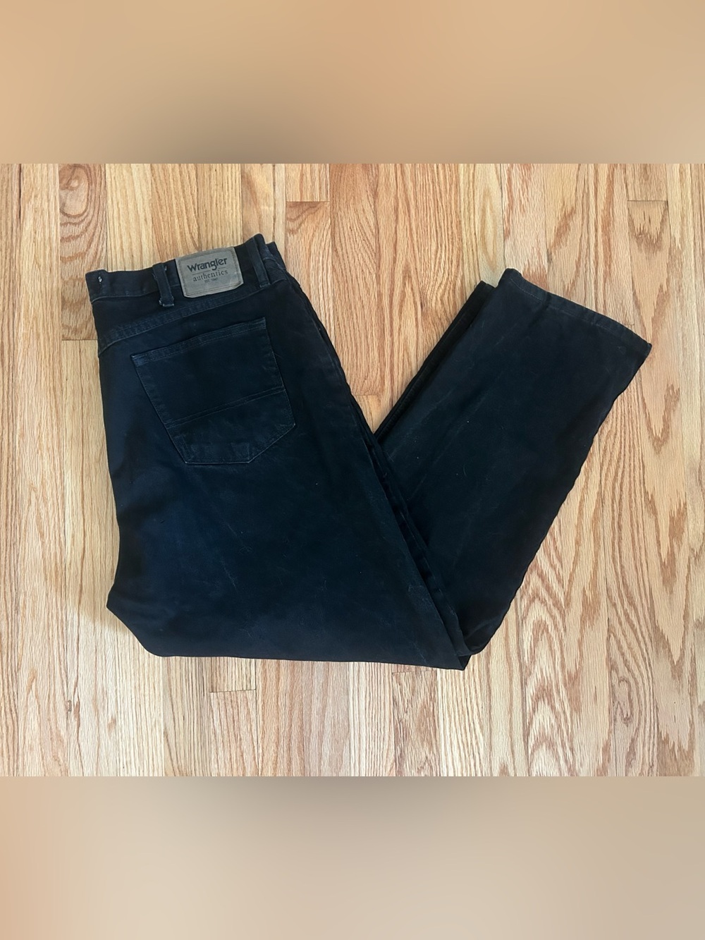 Wrangler Black Denim Jeans - Straight Leg